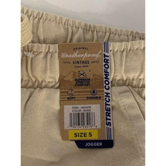 WEATHERPROOF Women Vintage  Slim Fit Jogger Pants--Khaki - Picture 8 of 8